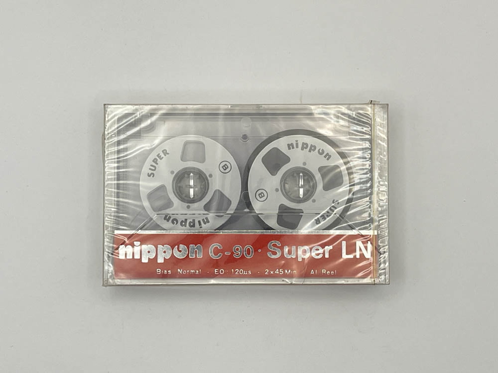 Nippon blank cassette tape C-90 Super LN - Rare Aluminium Reels 