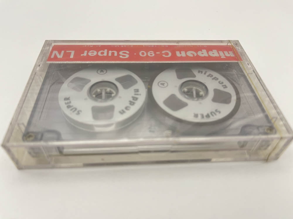 Nippon blank cassette tape C-90 Super LN - Rare Aluminium Reels 