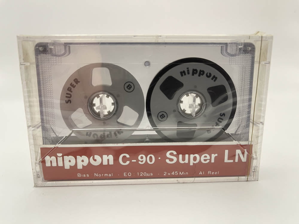 Nippon blank cassette tape C-90 Super LN - Rare Aluminium Reels